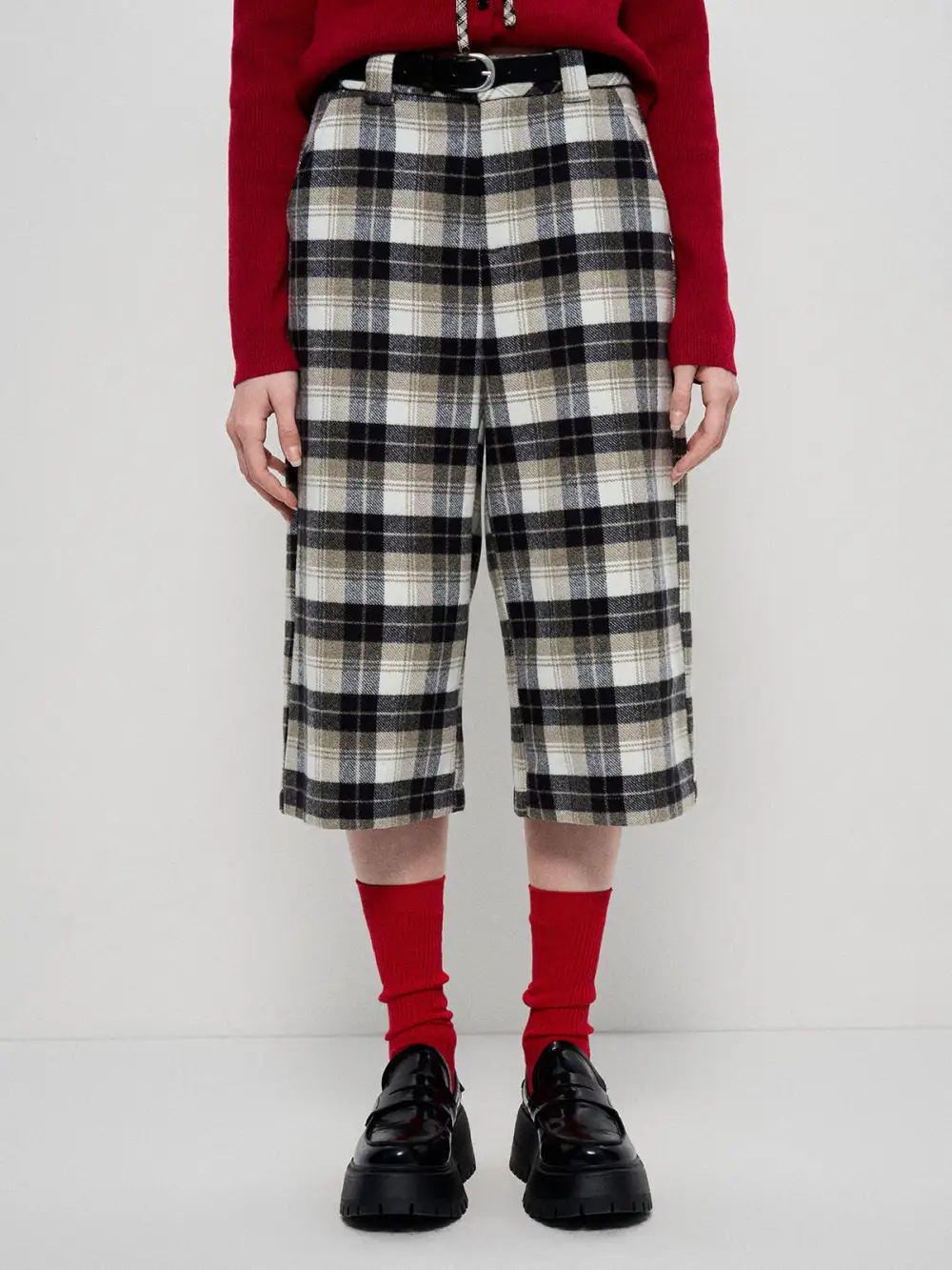 Cropped Plaid Pants