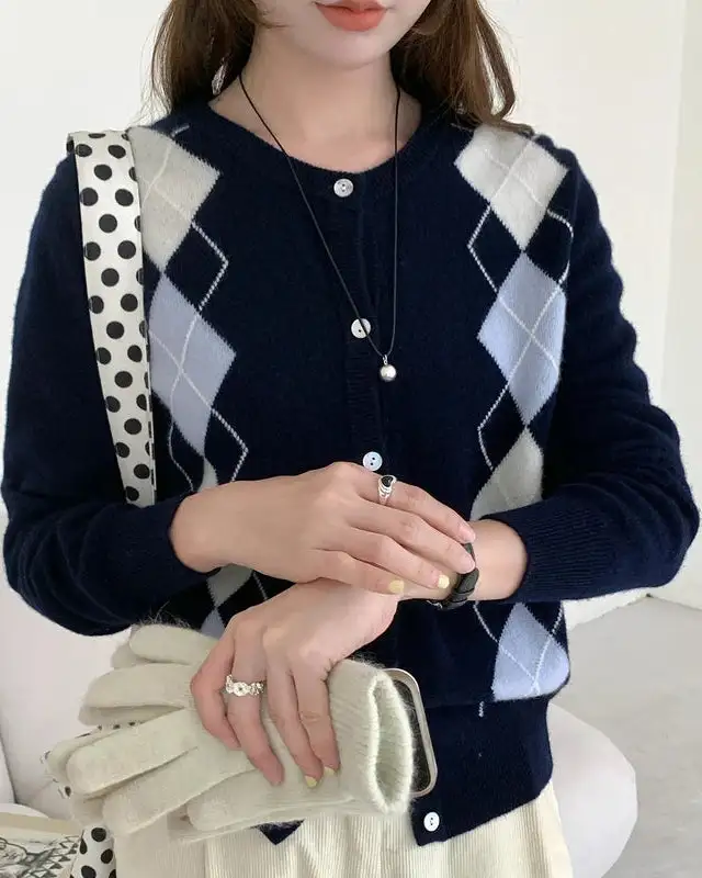 Wool Button-Front Cropped Cardigan