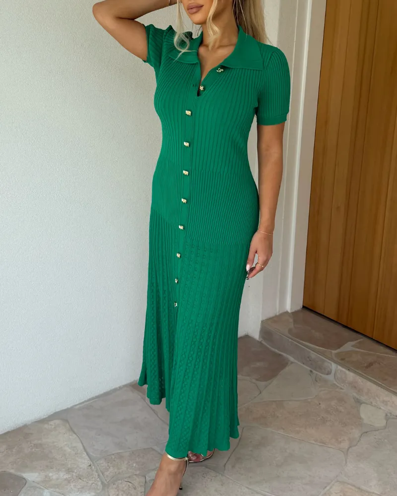 Easy Fit Ribbed Maxi Dress