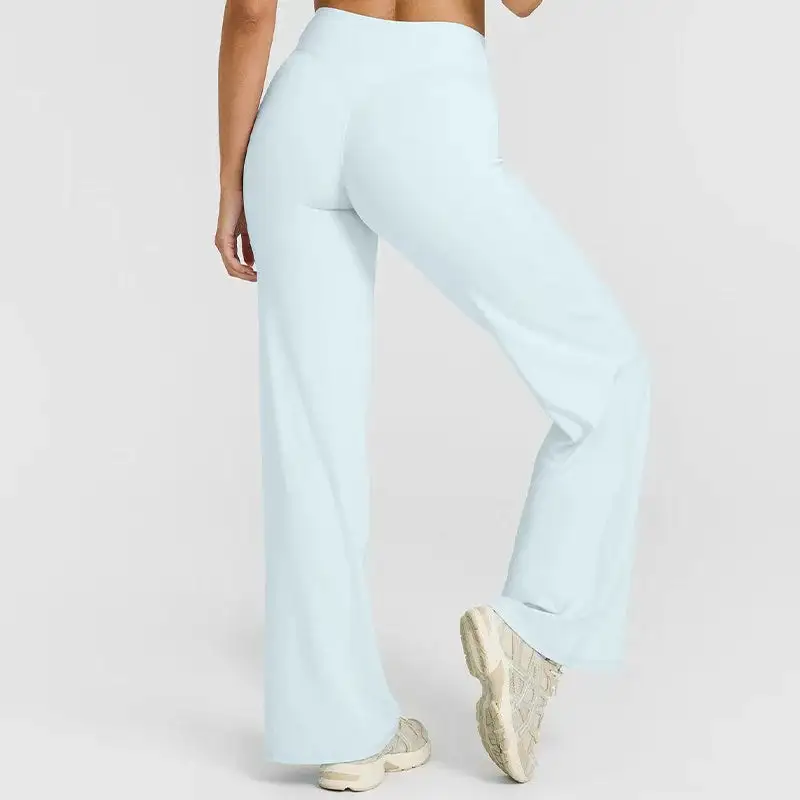Straight Leg Waist Yoga Pants Gym Leggings Running Sports