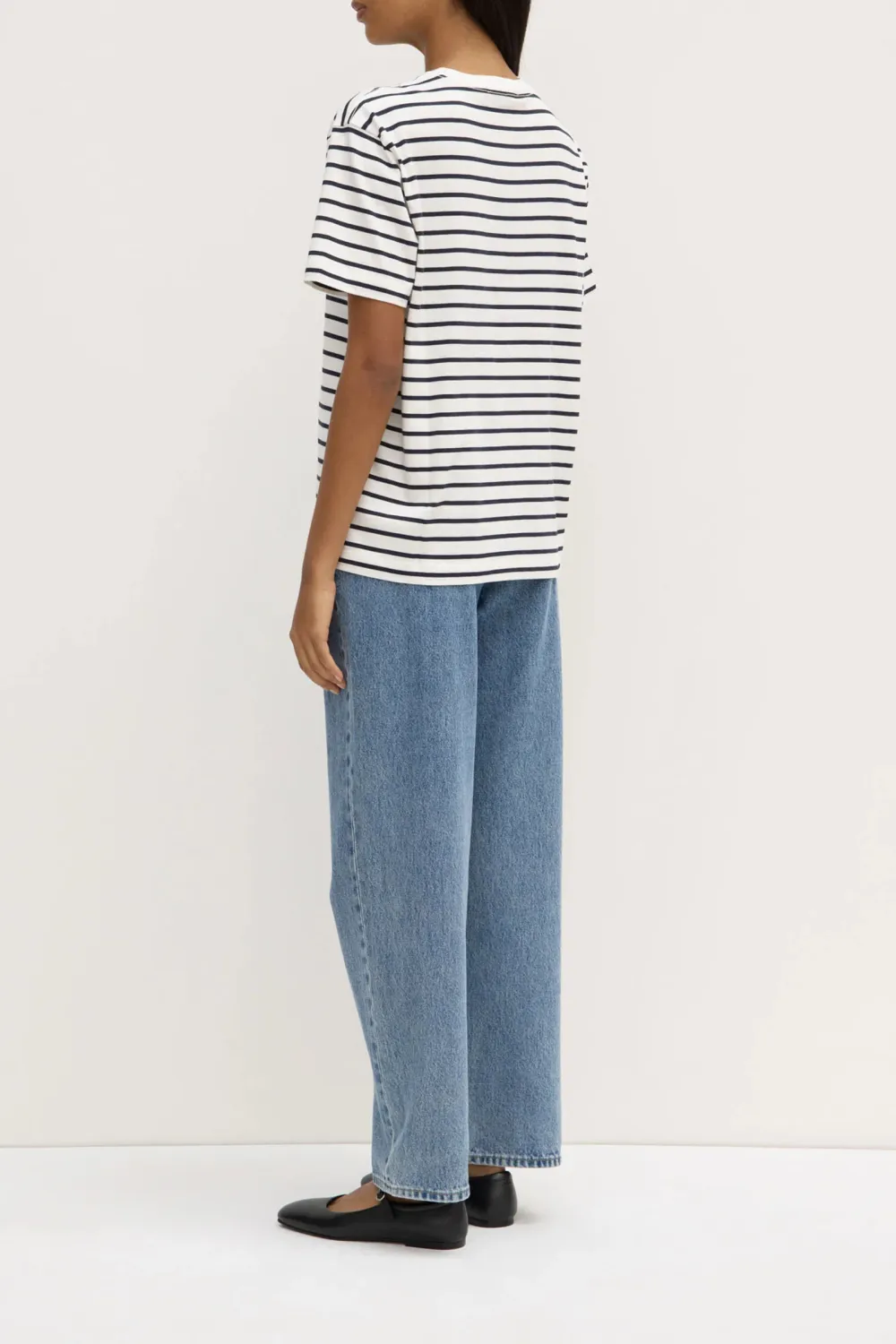 Striped Cotton Loose T-Shirt