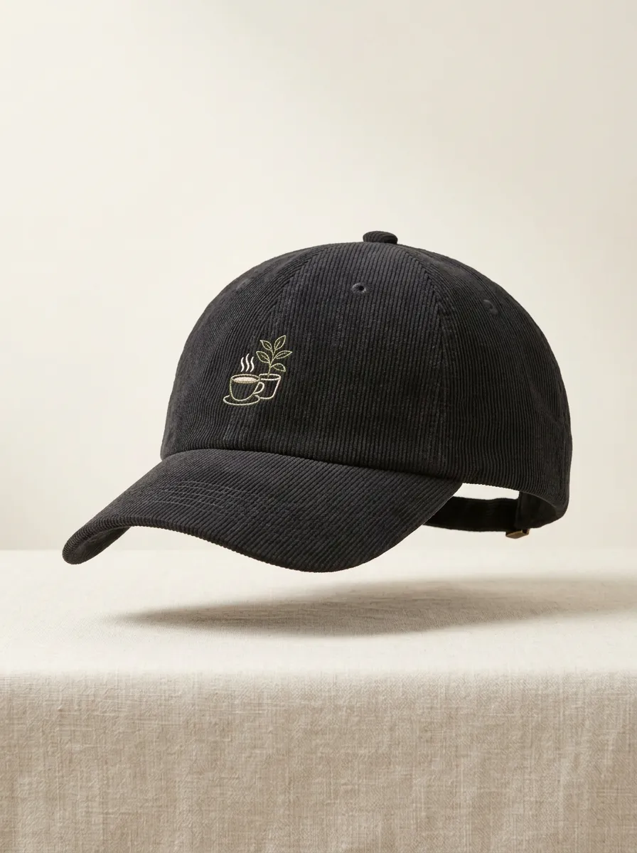 Coffee-Lover Corduroy Unisex Baseball Cap