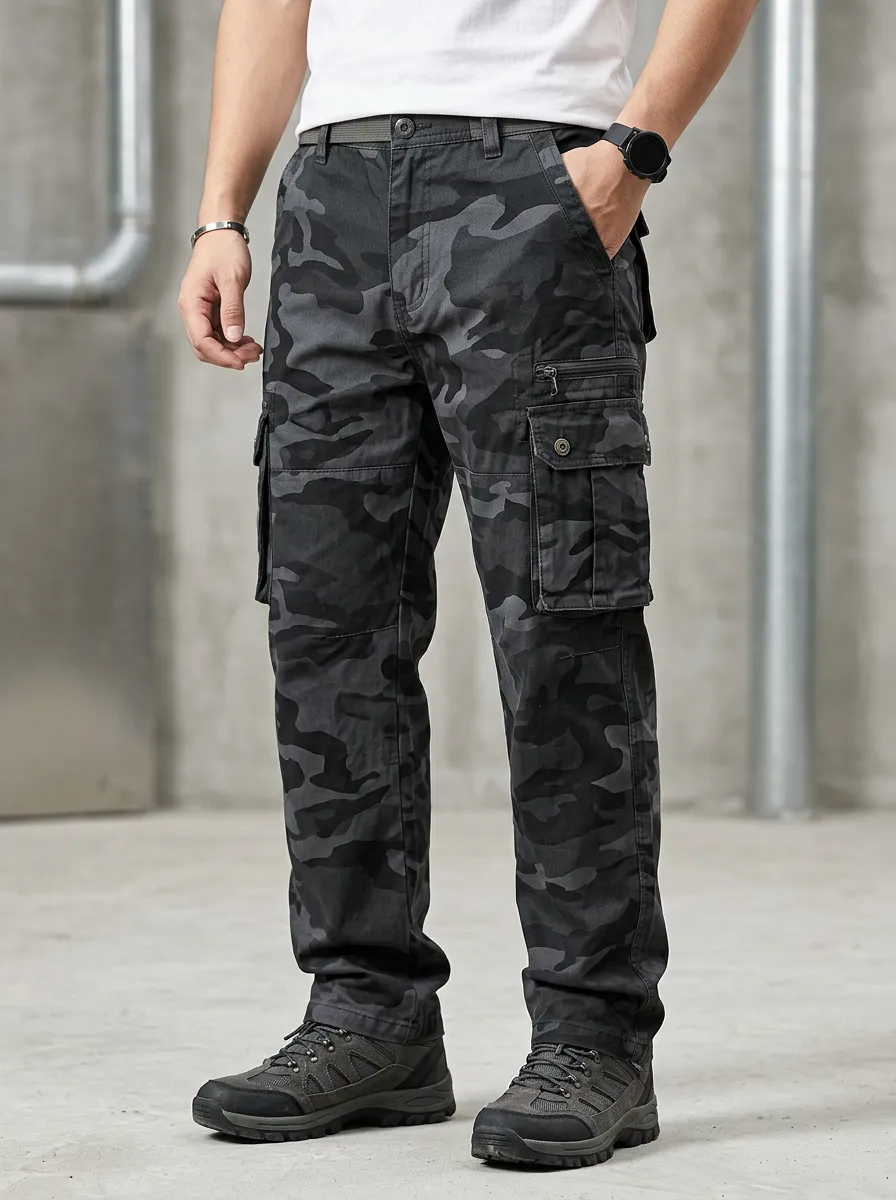 Hardwearing-Look Camouflage Camouflage Cargo Pants