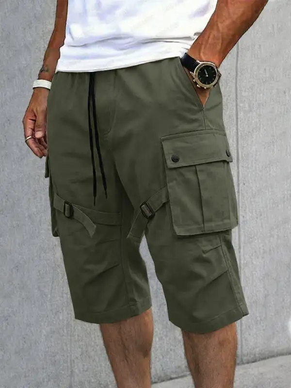 Casual Strap Design Cargo Shorts