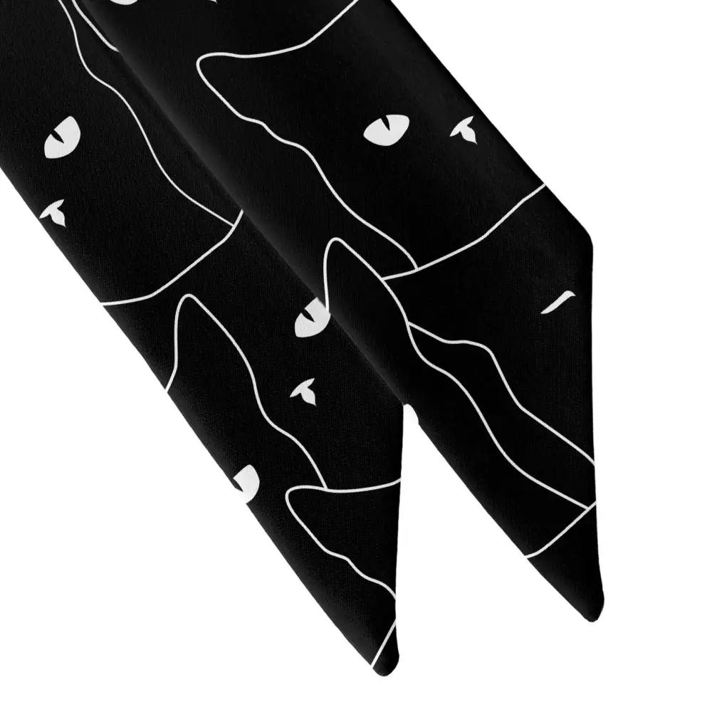 Line Drawn Cat Hair Scarf