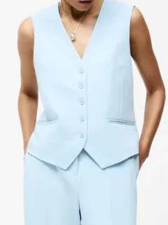 Exquisitely Cut V-Neck Fashionable Business Vest