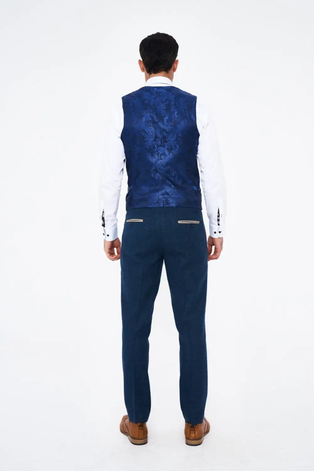 Blazer Viscose Blend Tweed Trousers