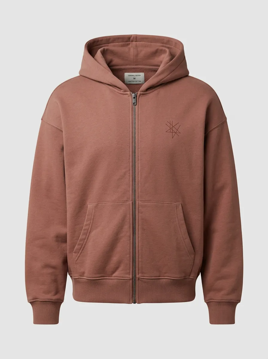 Modern Zip-Up Geometric Star Graphic Collection Men's Hoodie
