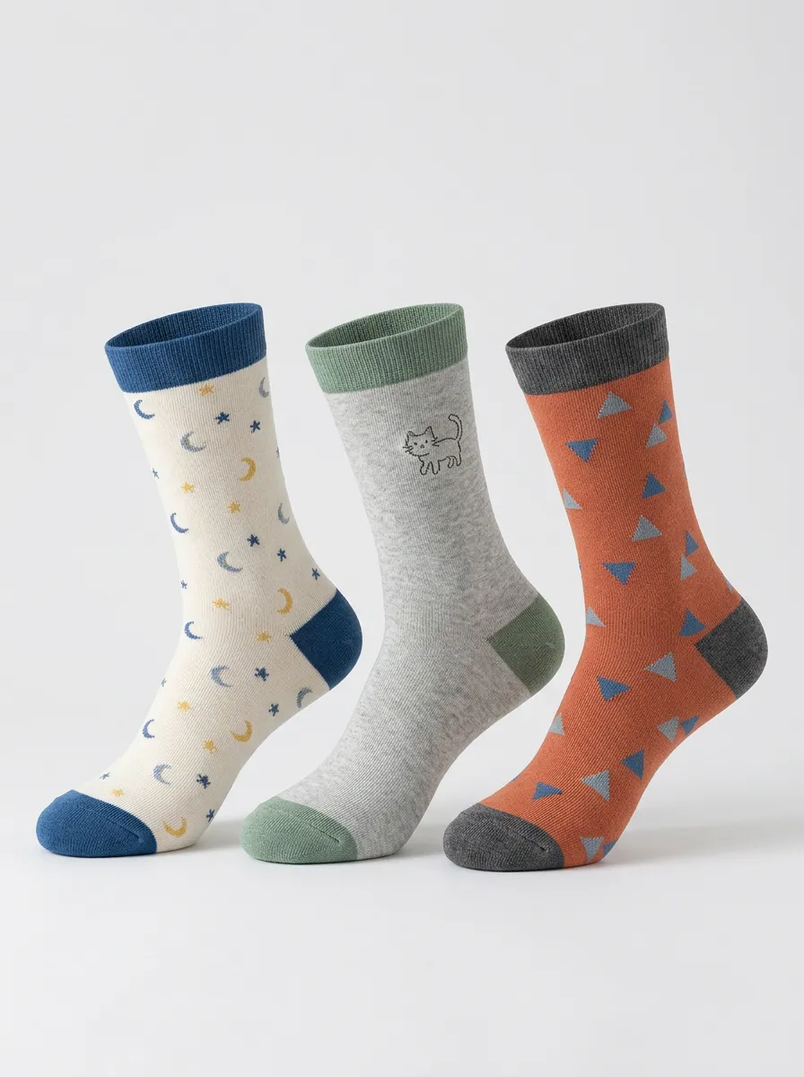 Minimalist Women's Three-Pair Crew Socks