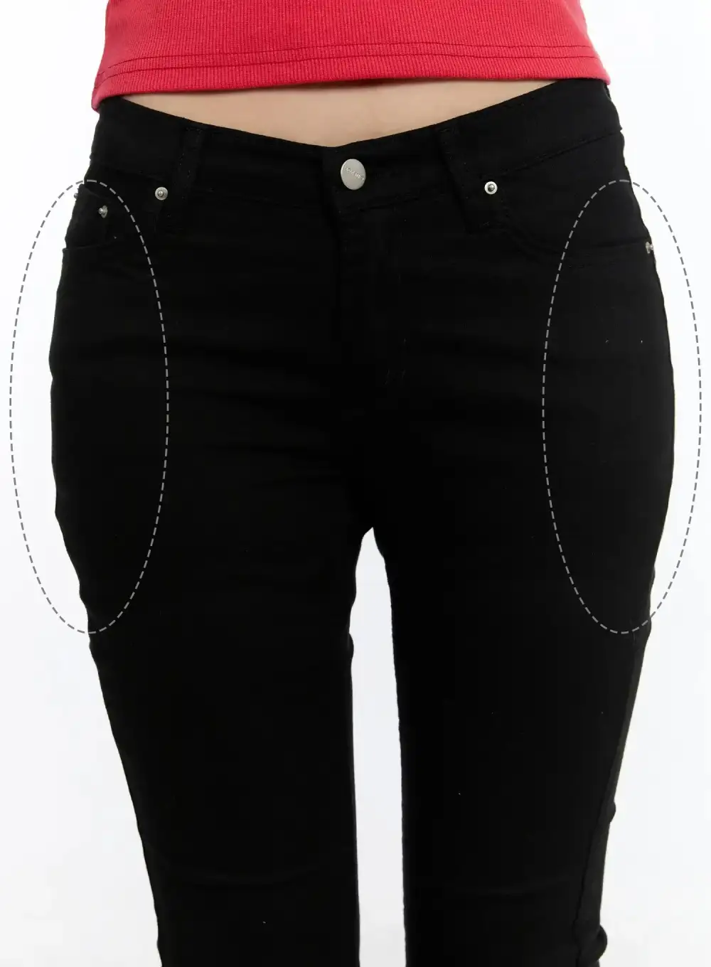 Studded Pocket Hip Pad Bootcut Pants
