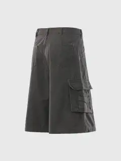 Wide-Leg Graphic Printed Shorts