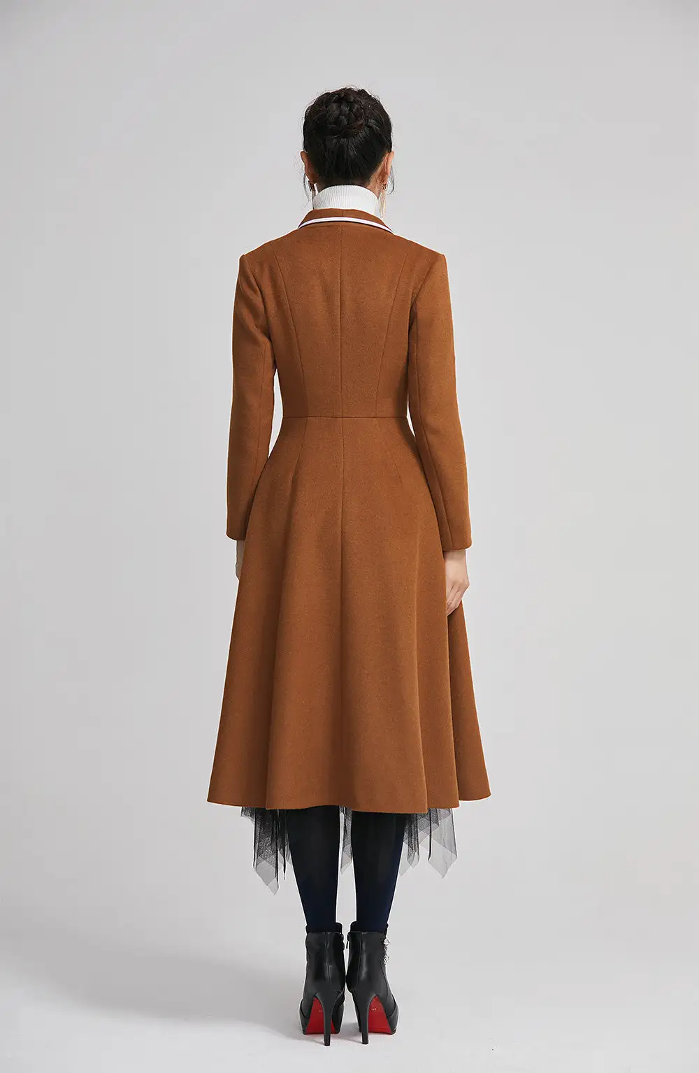 Wool Tailored Single Breasted Pocketed Coat