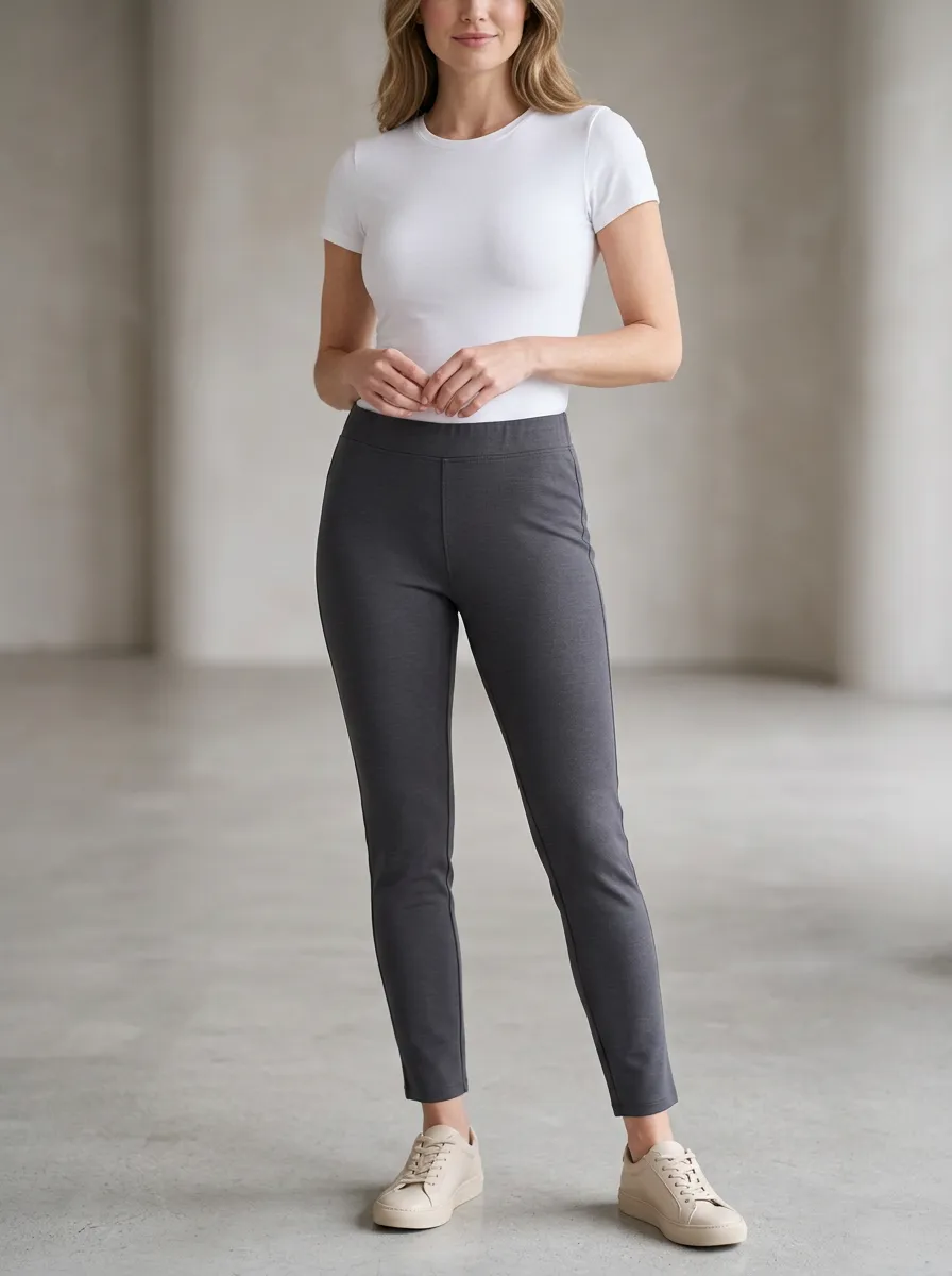 Modern High-Stretch Mid-Rise Stretch Pants