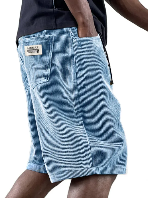 Relaxed Corduroy Utility Pocket Shorts