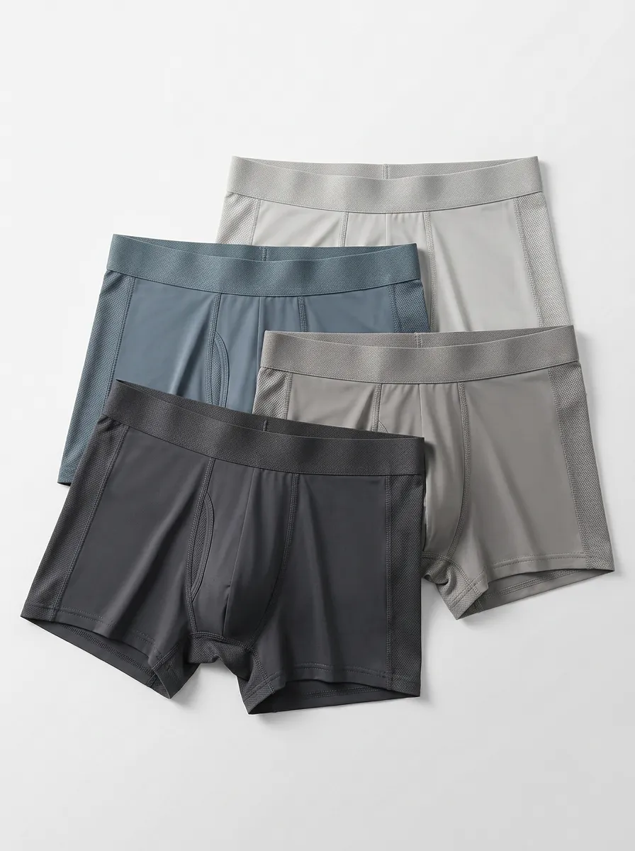 Men's Breathable Mesh 4-Pack Boxer Briefs