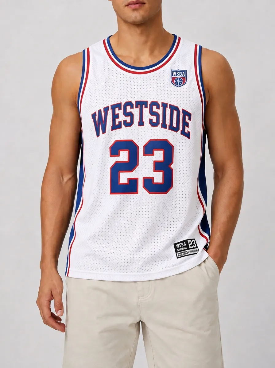 Men's Basketball Fan Westside 23 Printed Mesh Tank Top