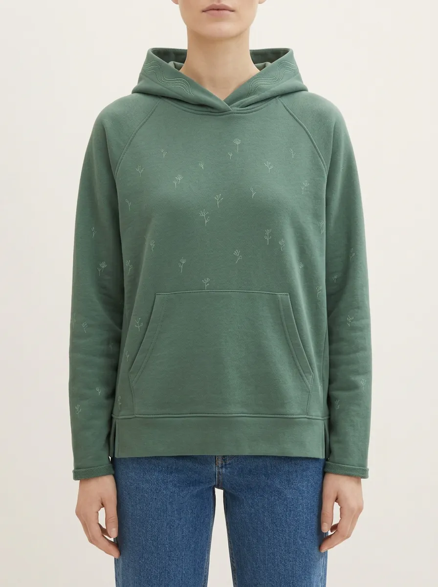 Women's Classic Botanical Floral Nature Inspired Graphic Hoodie