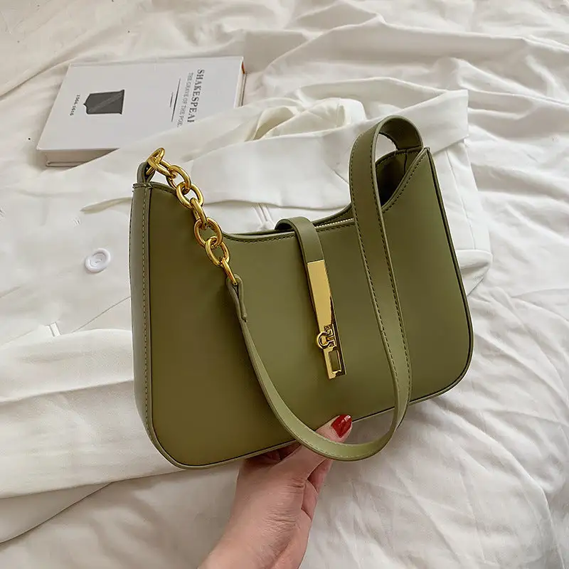 Modern PU Leather Handbag Horizontal Square Medium