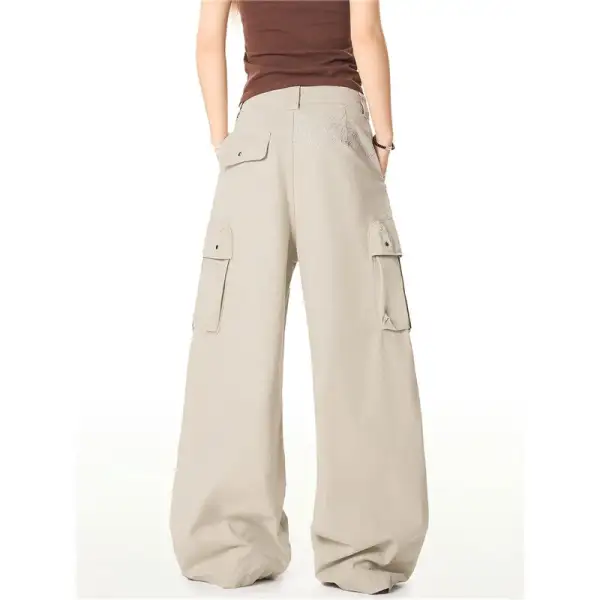 Women's Straight Leg Multi Pocket Printed Cargo Pants