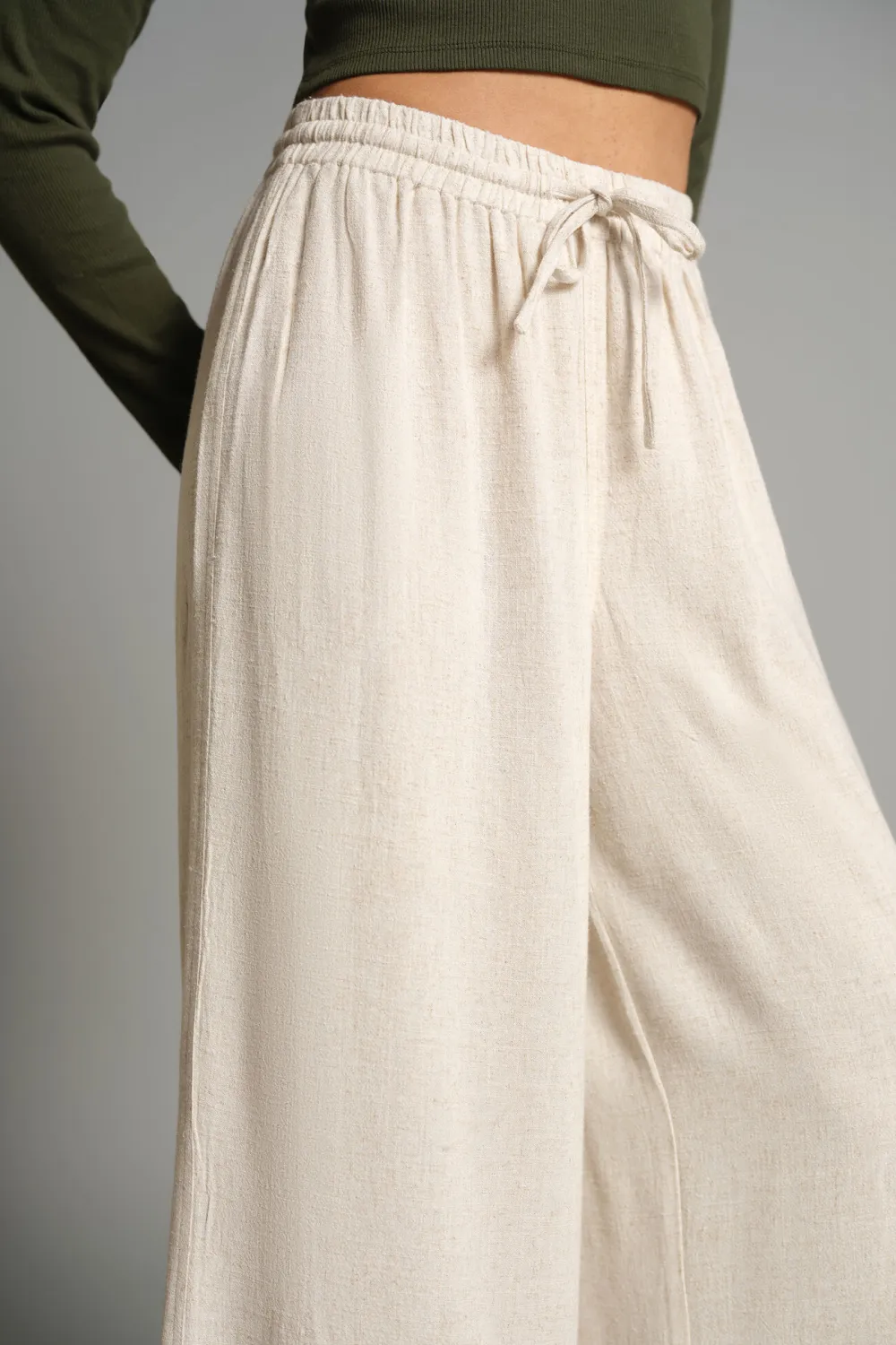 Casual Style Wide-Leg Pants
