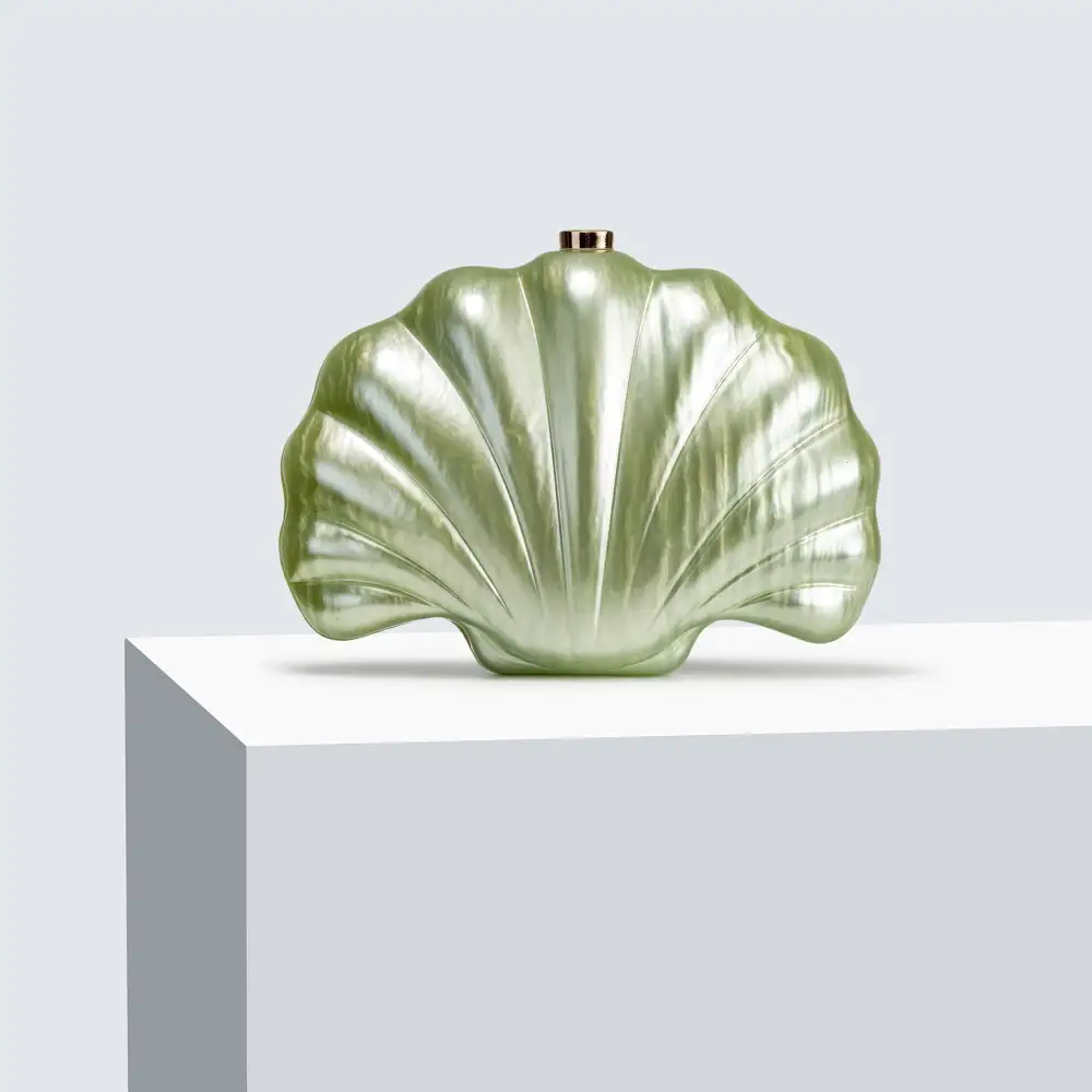 Structured Curved Clutch Bag