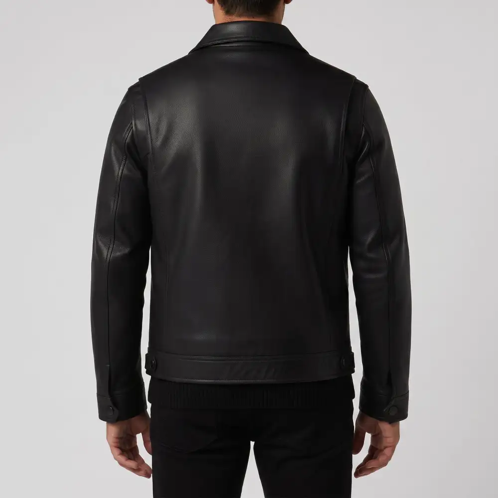 Leather Biker Trucker Motorcycle Jacket