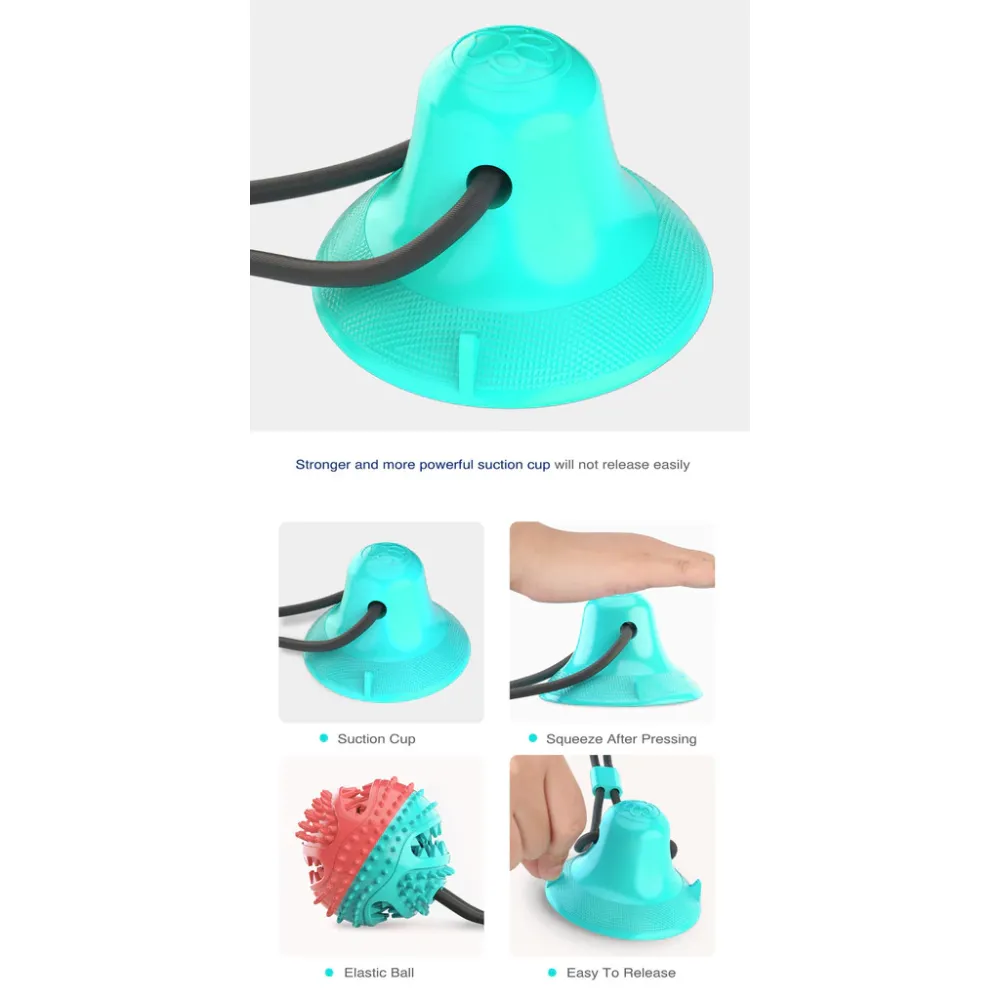 Dental Chew Ball for Dogs - Teeth Cleaning Suction Cup Toy