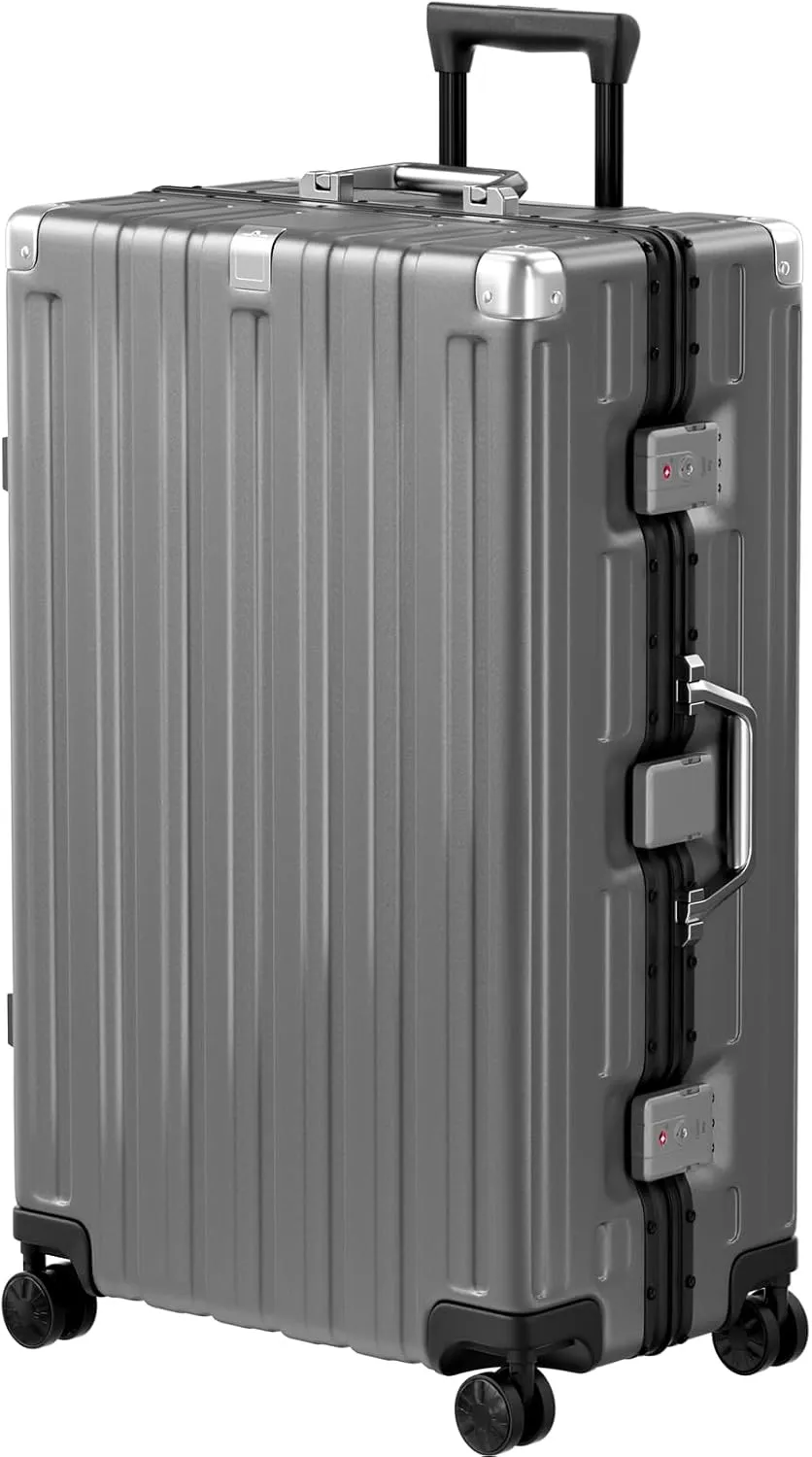 Zipperless Aluminum-Frame Hardshell Spinner Suitcase