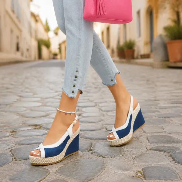 Cushioned Support Wedge Sandals
