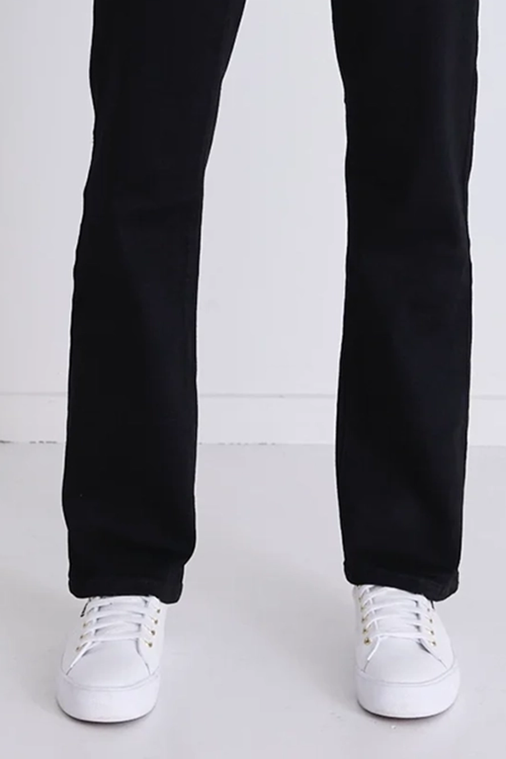 Black High - Waist Straight Jeans