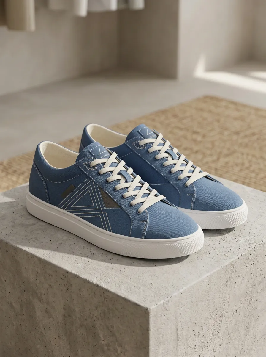 Geometric Canvas Sneakers