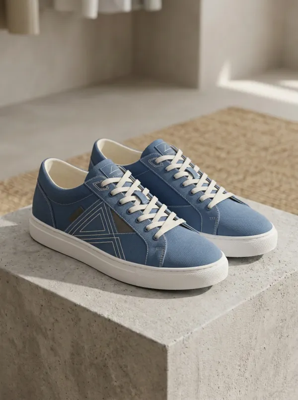 Geometric Canvas Sneakers