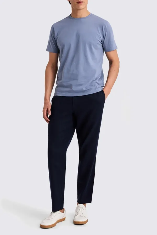 Cotton Breathable T-Shirt In Flintstone Blue