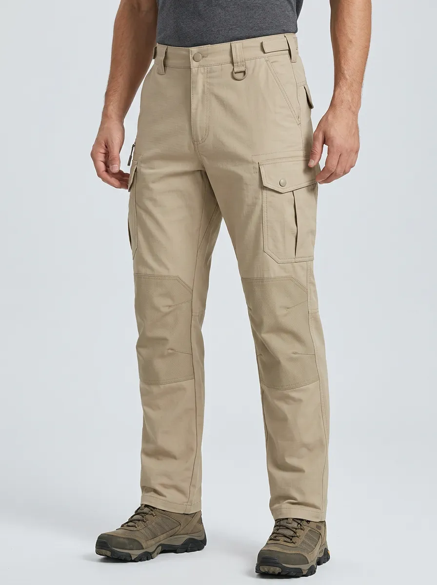 Classic Layered-Detail Men's Multi-Pocket Waterproof Tactical Cargo Pants