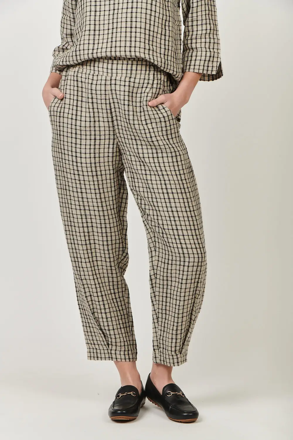 Ga464 Linen Pant In Matrix