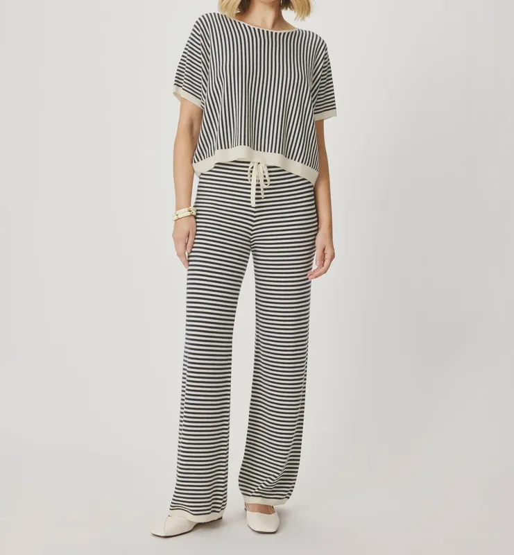 Striped Knit  Pants
