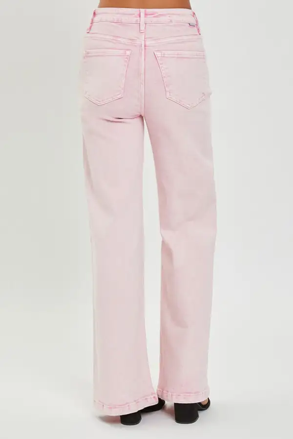 Refined Shape Denim High Rise Wide Leg Jeans