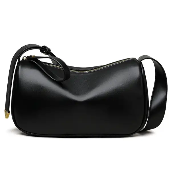 Soft Leather Baguette Bag