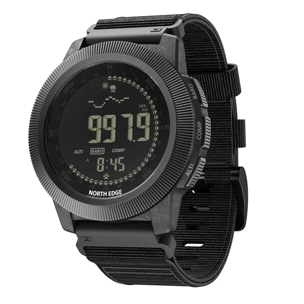 North Edge Altimeter Barometer Compass 50M Tactical Outdoor Watch APACHE-CF
