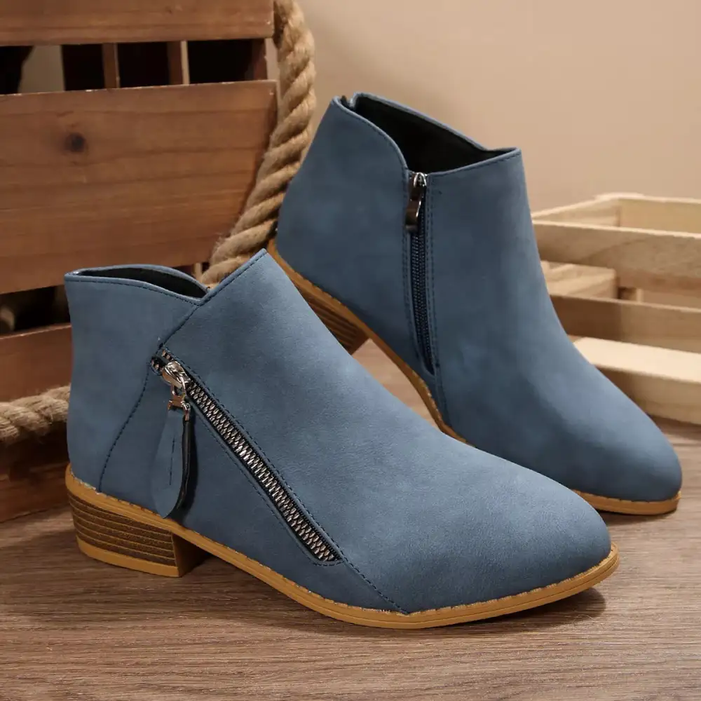 Block Heel Ankle Boots