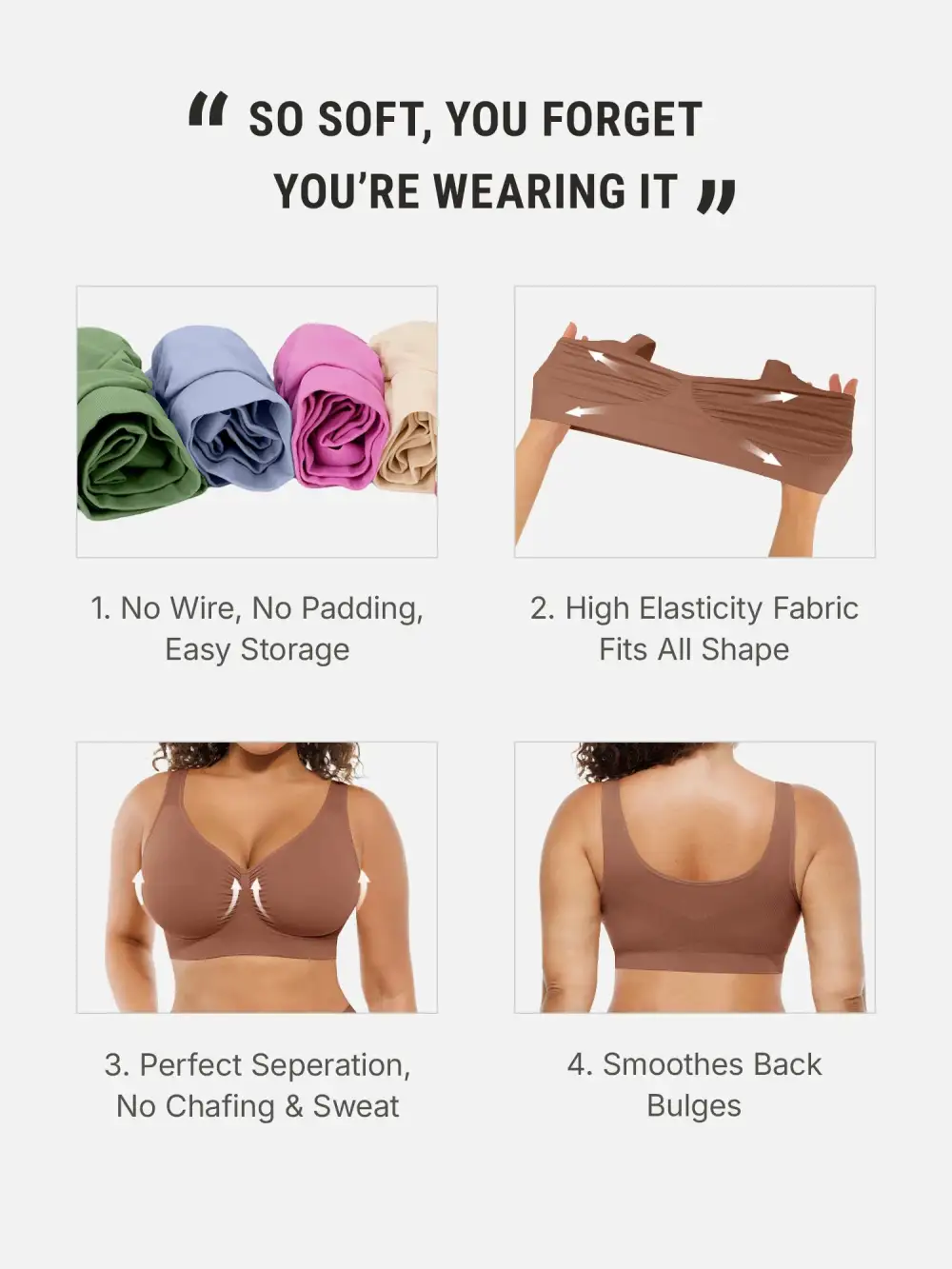 Seamless Full Coverage Support Bra