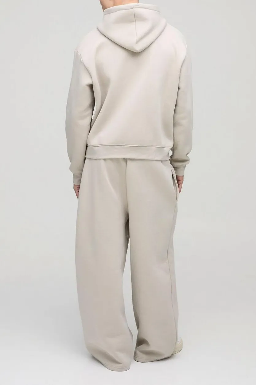 Stone 330GSM Oversized Boxy Zip Through Hoodie Fall And Winter Daily