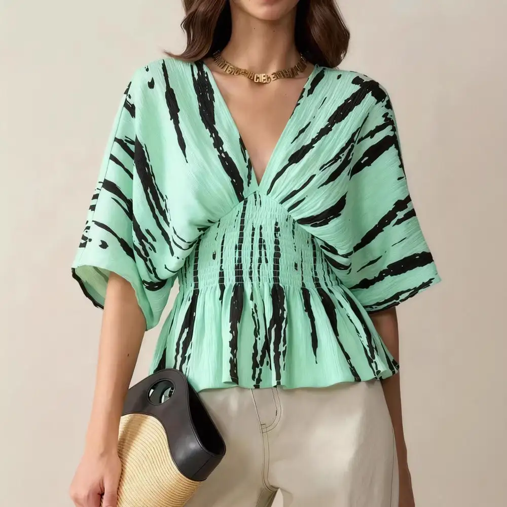 Easygoing Relaxed V-Neck Blouse