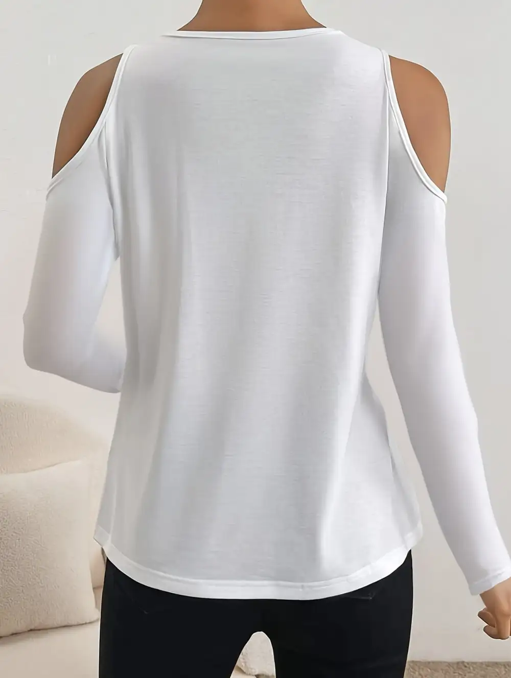 Lace V-Neck Cutout Sleeve Top