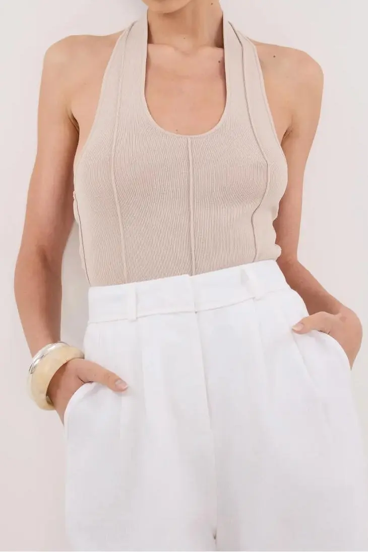 HALTER KNIT TOP