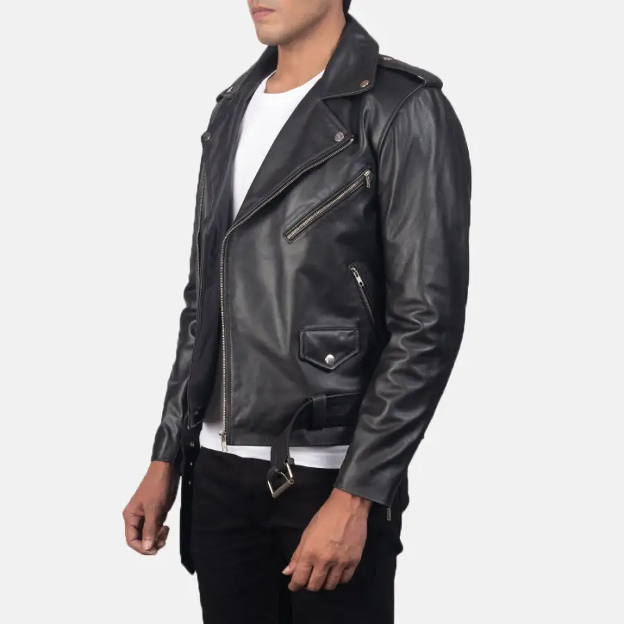 Men's Rugged Biker Leather Jacket