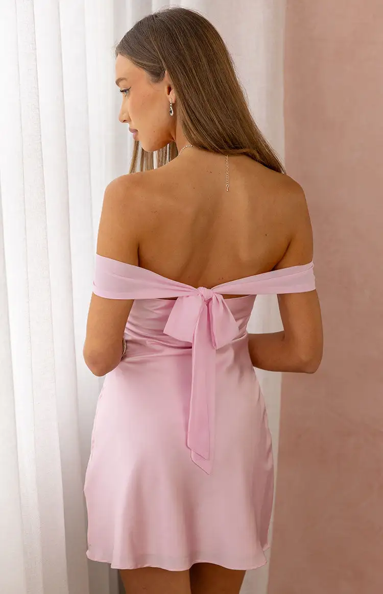 Satin Off the Mini Dress