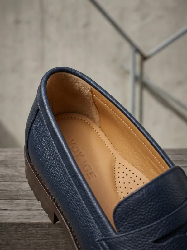 Men's Penny Pebble-Grain Loafers