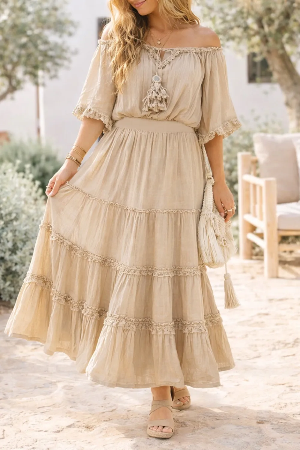 Lace Floral Skirt