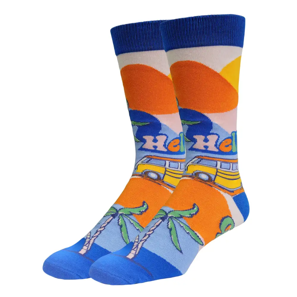 Cotton Blend Everyday Pattern Crew Socks
